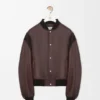 Chaqueta bomber de piel de cordero napa