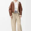 Chaqueta bomber de piel de oveja Chaqueta bomber de piel de oveja