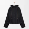 Chaqueta con capucha de algodón y seda Chaqueta con capucha de algodón y seda