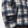 Chaqueta con capucha de lana y lino