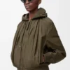 Chaqueta con capucha de mezcla de algodón Chaqueta con capucha de mezcla de algodón