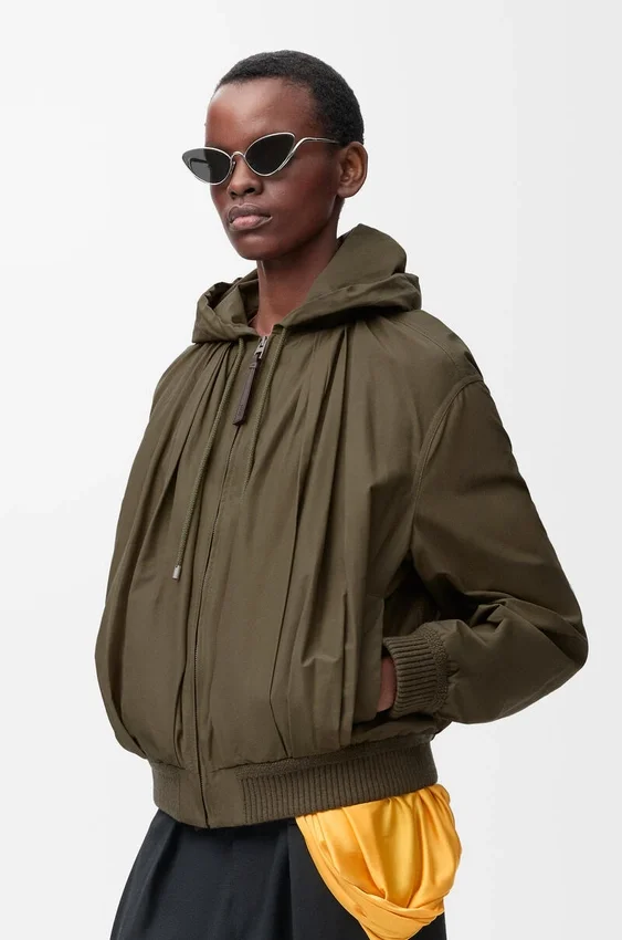 Chaqueta con capucha de mezcla de algodón Chaqueta con capucha de mezcla de algodón