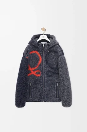 Chaqueta con capucha de mezcla de lana