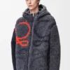 Chaqueta con capucha de mezcla de lana