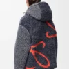Chaqueta con capucha de mezcla de lana