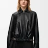 Chaqueta con cinturón de piel de cordero napa Chaqueta con cinturón de piel de cordero napa