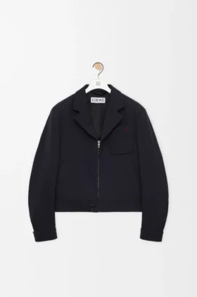 Chaqueta con cremallera de lana