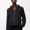 Chaqueta con cremallera de lana