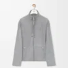 Chaqueta con cremallera de piel de cordero de gamuza Chaqueta con cremallera de piel de cordero de gamuza