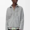 Chaqueta con cremallera de piel de cordero de gamuza Chaqueta con cremallera de piel de cordero de gamuza
