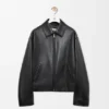 Chaqueta con cremallera de piel de cordero napa Chaqueta con cremallera de piel de cordero napa