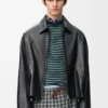 Chaqueta con cremallera de piel de cordero napa Chaqueta con cremallera de piel de cordero napa