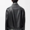 Chaqueta con cremallera de piel de cordero napa Chaqueta con cremallera de piel de cordero napa