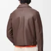 Chaqueta con cremallera de piel de cordero napa