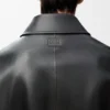 Chaqueta con cremallera de piel de cordero napa Chaqueta con cremallera de piel de cordero napa