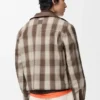 Chaqueta con cremallera de piel de cordero napa