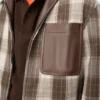 Chaqueta con cremallera de piel de cordero napa