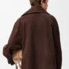 Chaqueta con lazo en piel de cabra de gamuza Chaqueta con lazo en piel de cabra de gamuza