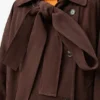Chaqueta con lazo en piel de cabra de gamuza Chaqueta con lazo en piel de cabra de gamuza