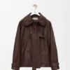 Chaqueta con moño en piel de cordero napa Chaqueta con moño en piel de cordero napa
