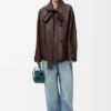 Chaqueta con moño en piel de cordero napa Chaqueta con moño en piel de cordero napa