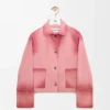 Chaqueta con puños doblados de piel de cordero de gamuza Chaqueta con puños doblados de piel de cordero de gamuza