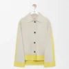 Chaqueta con puños doblados de piel de cordero de gamuza Chaqueta con puños doblados de piel de cordero de gamuza