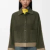 Chaqueta con puños doblados de piel de cordero de gamuza Chaqueta con puños doblados de piel de cordero de gamuza