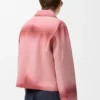 Chaqueta con puños doblados de piel de cordero de gamuza Chaqueta con puños doblados de piel de cordero de gamuza
