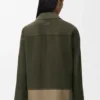 Chaqueta con puños doblados de piel de cordero de gamuza Chaqueta con puños doblados de piel de cordero de gamuza