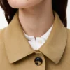 Chaqueta con puños doblados de piel de cordero de gamuza Chaqueta con puños doblados de piel de cordero de gamuza