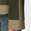 Chaqueta con puños doblados de piel de cordero de gamuza Chaqueta con puños doblados de piel de cordero de gamuza