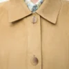 Chaqueta con puños doblados de piel de cordero de gamuza Chaqueta con puños doblados de piel de cordero de gamuza