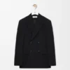Chaqueta de doble botonadura en lana
