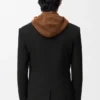Chaqueta de doble botonadura en lana