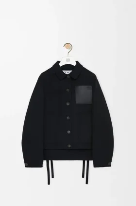 Chaqueta de estilo laboral en lana y cachemira