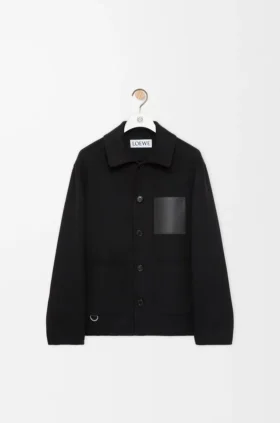 Chaqueta de estilo laboral en lana y cachemira