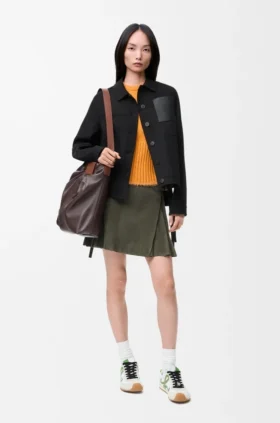 Chaqueta de estilo laboral en lana y cachemira