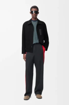 Chaqueta de estilo laboral en lana y cachemira