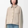 Chaqueta de estilo laboral en lana y cachemira Chaqueta de estilo laboral en lana y cachemira