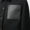 Chaqueta de estilo laboral en lana y cachemira Chaqueta de estilo laboral en lana y cachemira