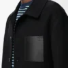 Chaqueta de estilo laboral en lana y cachemira