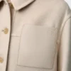 Chaqueta de estilo laboral en lana y cachemira Chaqueta de estilo laboral en lana y cachemira