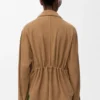 Chaqueta de estilo laboral en piel de cabra de gamuza Chaqueta de estilo laboral en piel de cabra de gamuza