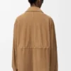 Chaqueta de estilo laboral en piel de cabra de gamuza Chaqueta de estilo laboral en piel de cabra de gamuza