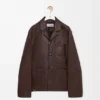 Chaqueta de estilo laboral en piel de cordero napa Chaqueta de estilo laboral en piel de cordero napa