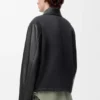 Chaqueta de estilo laboral en piel de cordero napa Chaqueta de estilo laboral en piel de cordero napa
