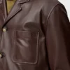 Chaqueta de estilo laboral en piel de cordero napa Chaqueta de estilo laboral en piel de cordero napa