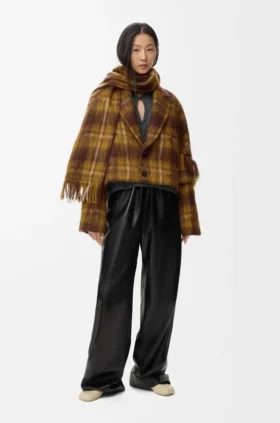 Chaqueta de mezcla de mohair y lana