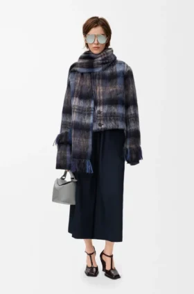 Chaqueta de mezcla de mohair y lana